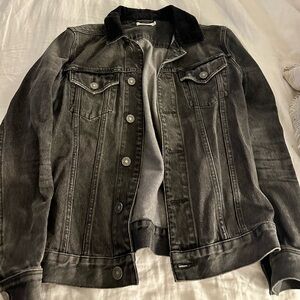 All saints gray denim jacket
